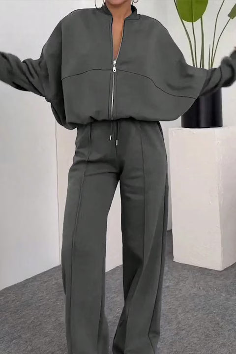 Trening Dama, Comfy-Fit, Hanorac Cu Fermoar Si Pantaloni