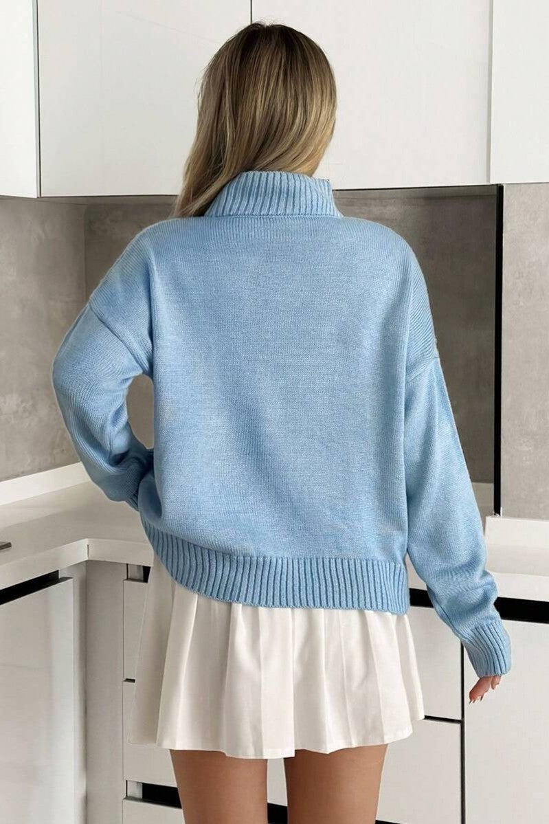 Pulover Dama, Elegant, Fara Gluga, Decorat Cu Margele