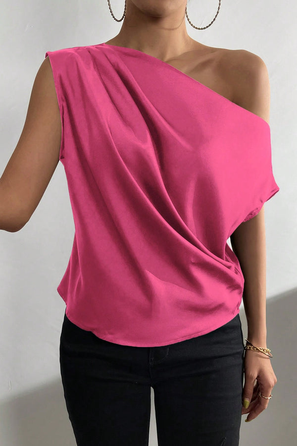 Bluza Dama, Privé Cu Guler Asimetric Si Maneci Batwing
