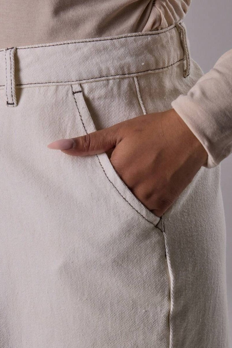 Blugi Dama, Cu Croiala Mom-Fit Dreapta Si Culoare Solida