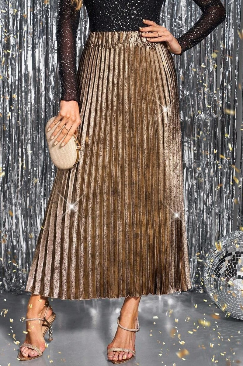 Fusta  Dama, Plisata Cu Talie Inalta