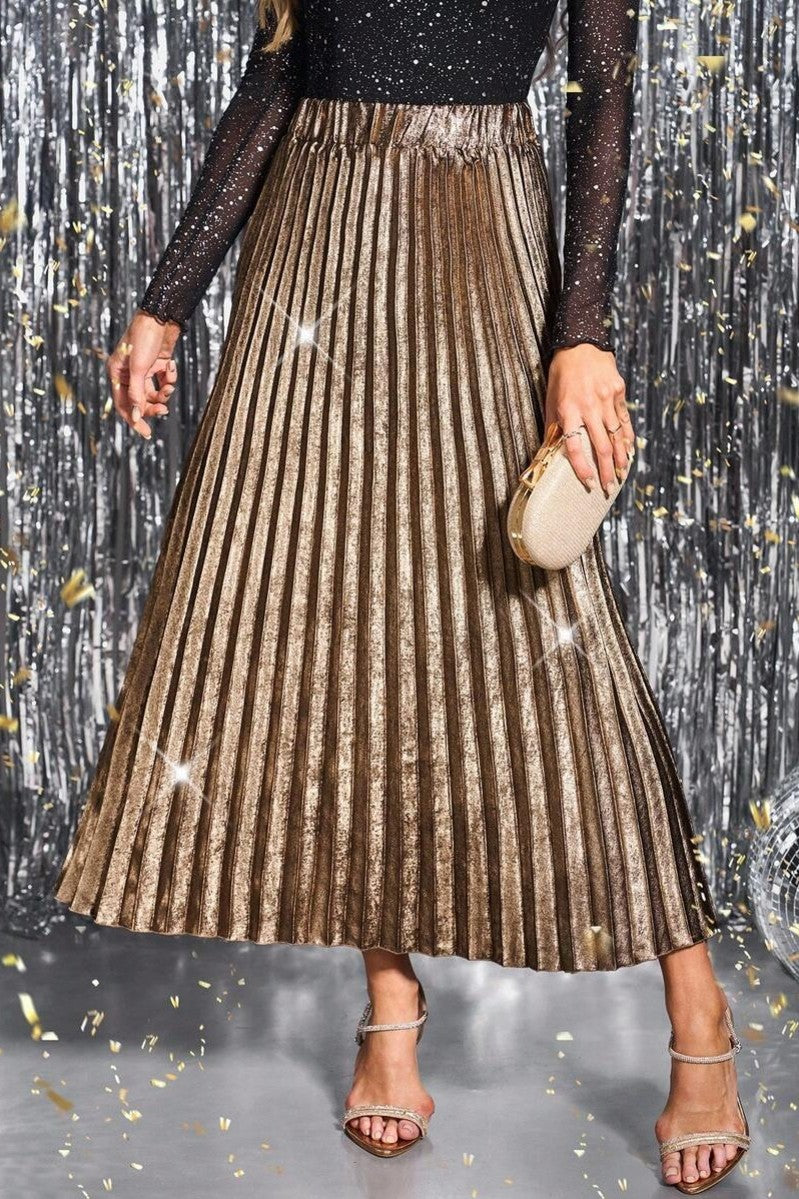 Fusta  Dama, Plisata Cu Talie Inalta