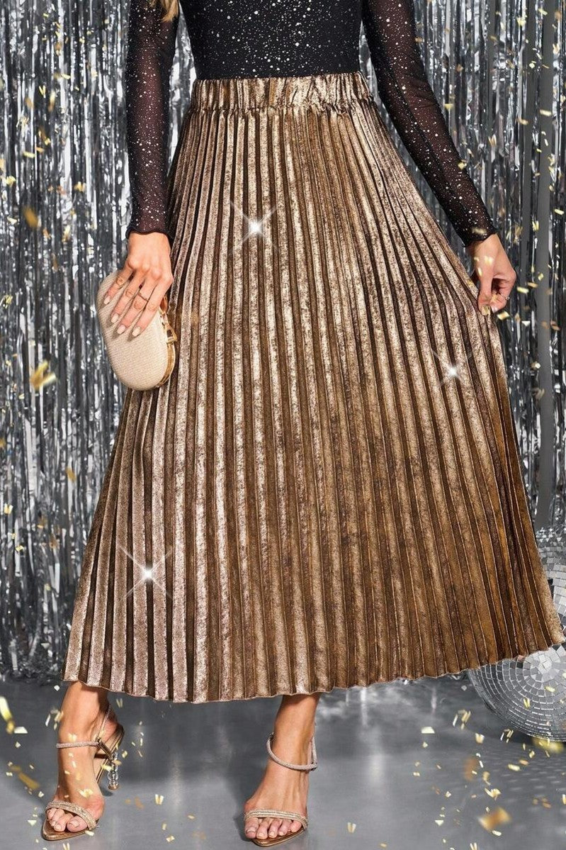 Fusta  Dama, Plisata Cu Talie Inalta