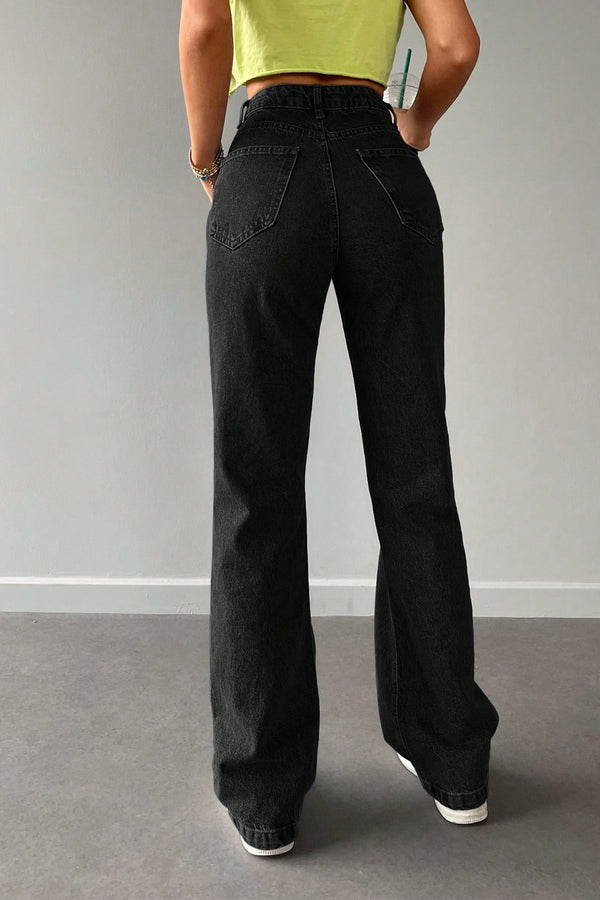Blugi Dama, Croiala Mom Fit Si Talie Inalta