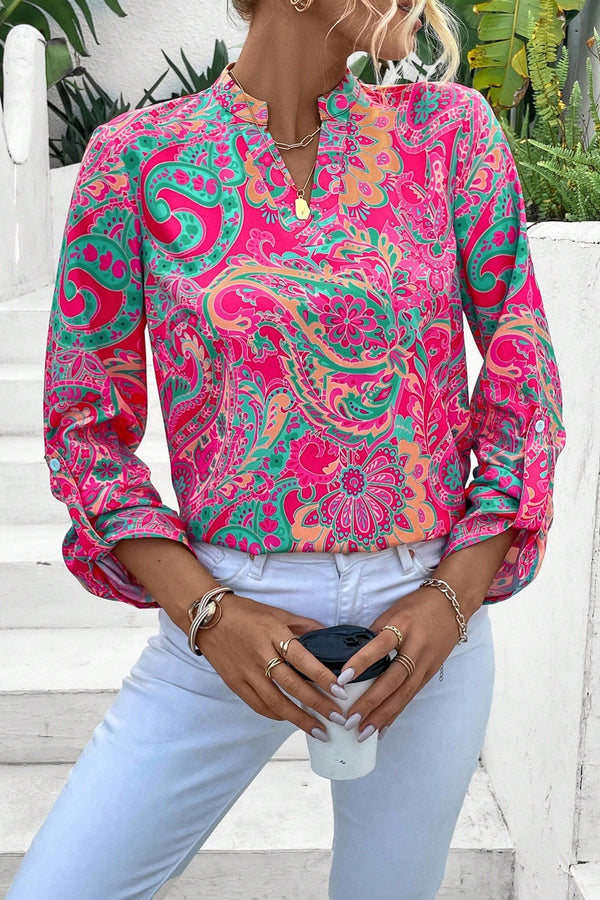 Bluza Dama, Cu Maneci Bufante Si Imprimeu Paisley