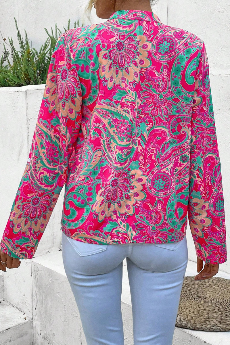 Bluza Dama, Cu Maneci Bufante Si Imprimeu Paisley
