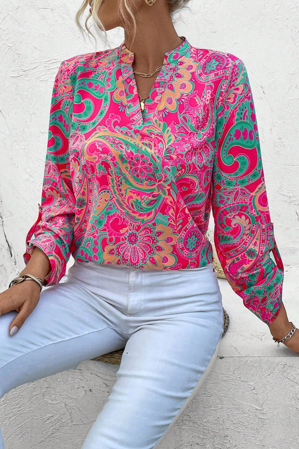 Bluza Dama, Cu Maneci Bufante Si Imprimeu Paisley