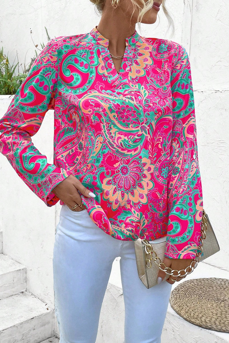 Bluza Dama, Cu Maneci Bufante Si Imprimeu Paisley
