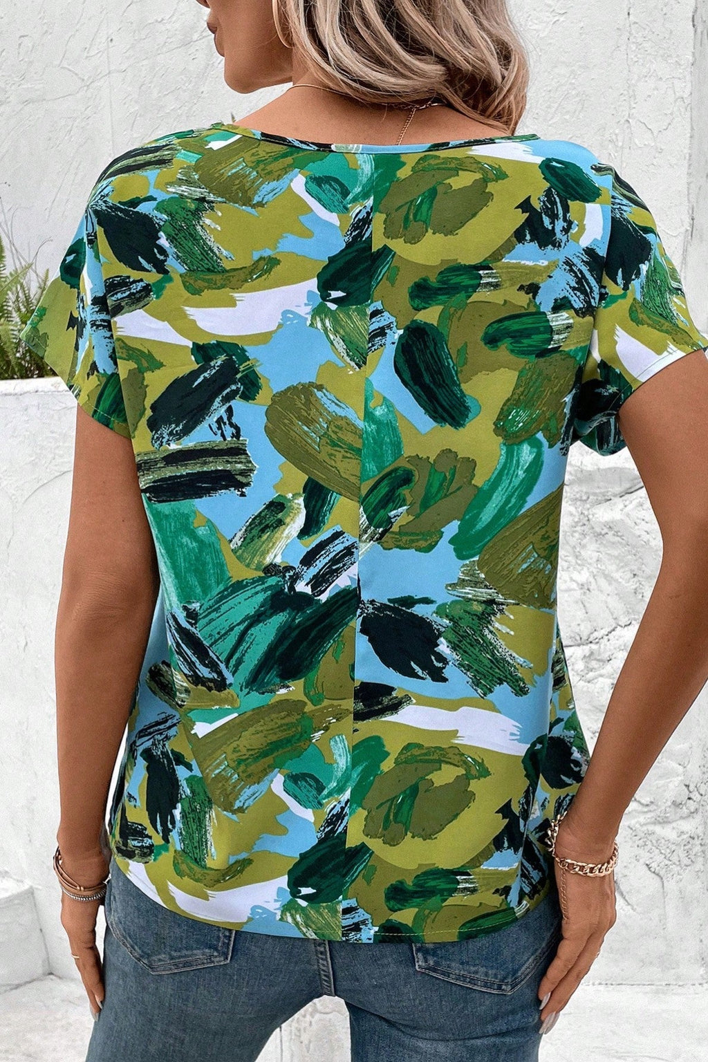 Bluza Dama, Cu Maneci Fluture Si Imprimeu