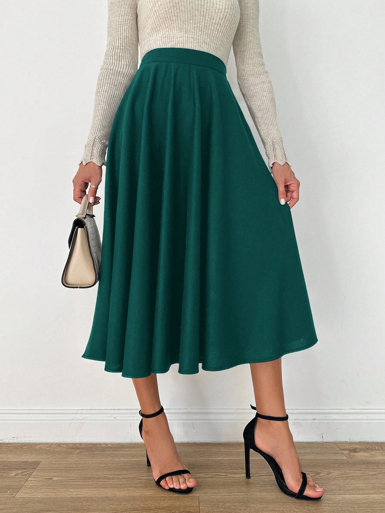 Fusta Dama Casual A-Line Plisata