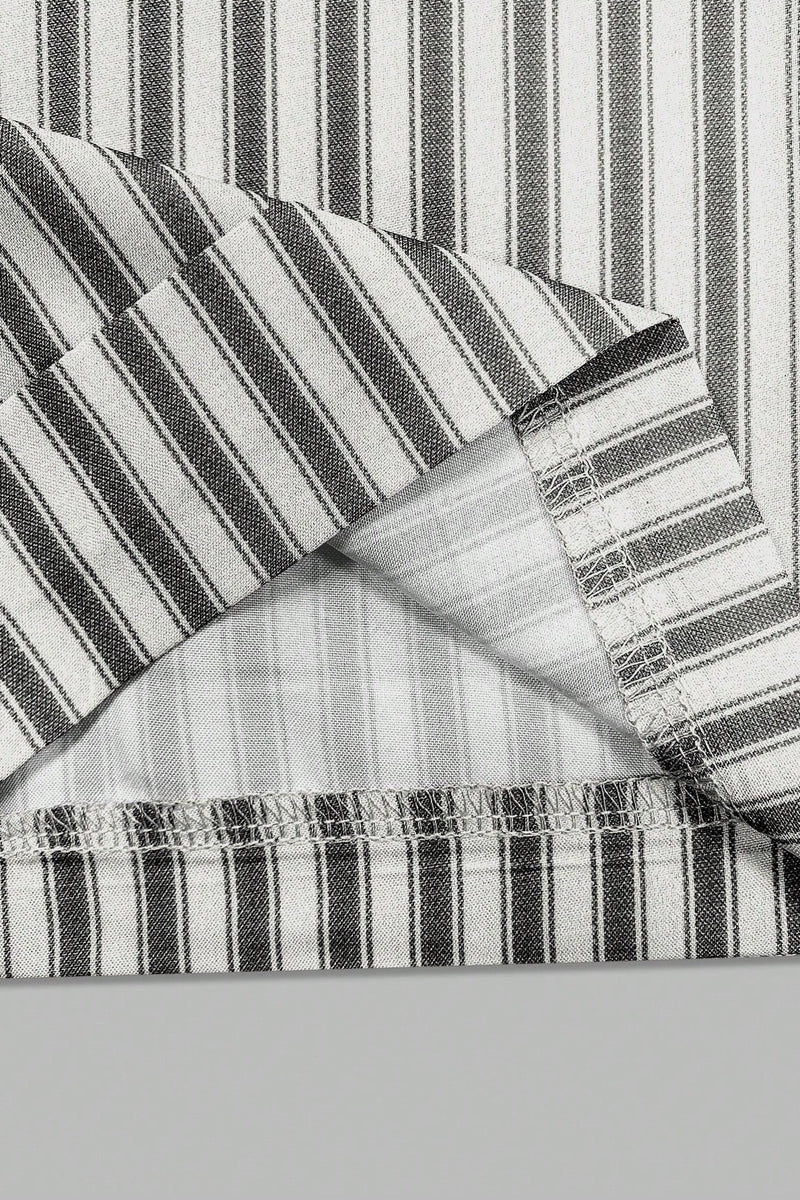 Pantaloni Dama, Casual, Cu Dungi Verticale Si Buzunare