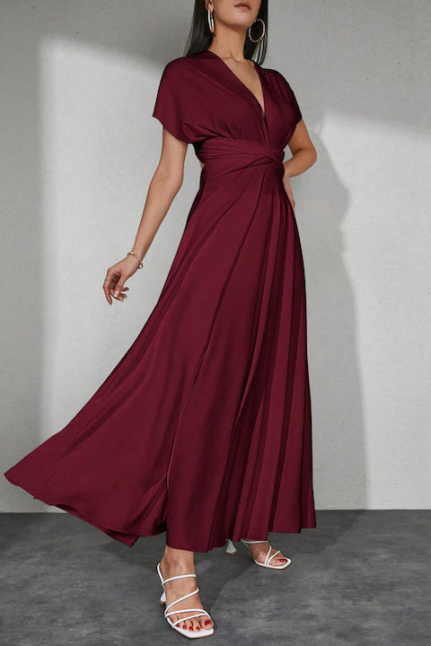 Rochie Dama, Eleganta, Lunga, Cu Spate Incrucisat