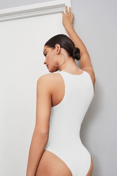 Body Dama, Bodysuit Tip Maieu, Culoare Solida, Croiala Slim-Fit