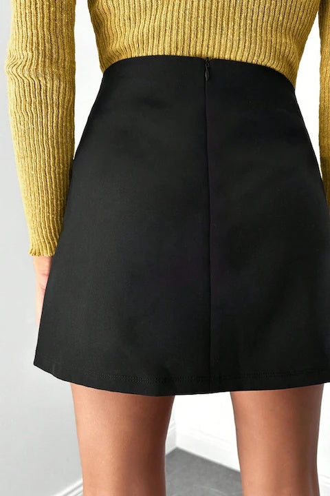 Fusta Dama, Mini, Talie Inalta, Coiala A-Line