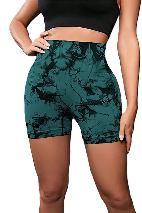 Set 3 Colanti Fitness Scurti Unici, Tye-Die, Fara Cusaturi