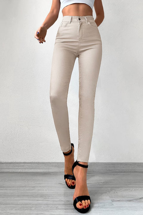 Blugi Skinny Jeans Cu Talie Inalta Pentru Femei