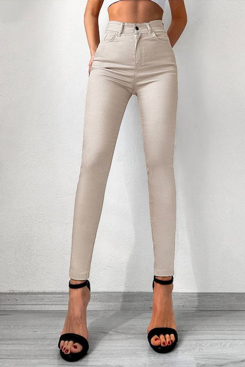 Blugi Skinny Jeans Cu Talie Inalta Pentru Femei