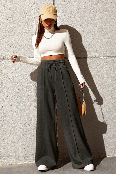 Pantaloni Trening Dama, Evazati, Cu Talie Elastica, Croiala Lejera