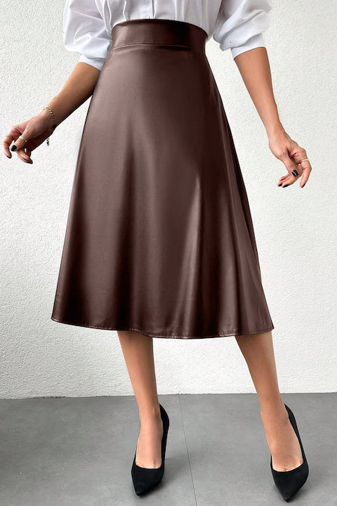 Fusta Dama Din Piele Ecologica Cu Tiv Evazat