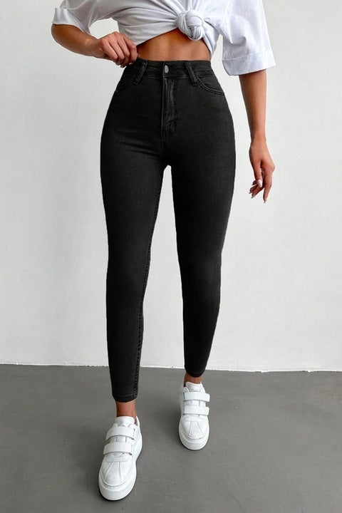 Blugi Dama, Denim, Croiala Skinny, Talie Inalta