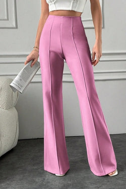 Pantaloni Eleganti Dama, Largi Cu Croiala Lejera Si Cusaturi Expuse