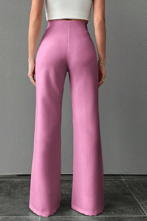 Pantaloni Eleganti Dama, Largi Cu Croiala Lejera Si Cusaturi Expuse