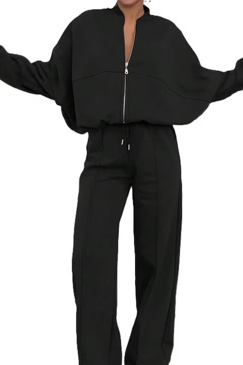 Trening Dama, Comfy-Fit, Hanorac Cu Fermoar Si Pantaloni