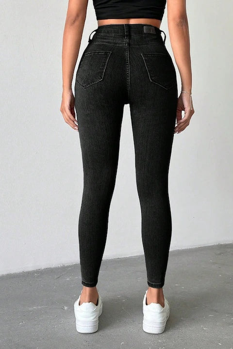 Blugi Dama, Talie Inalta, Croiala Skinny Fit