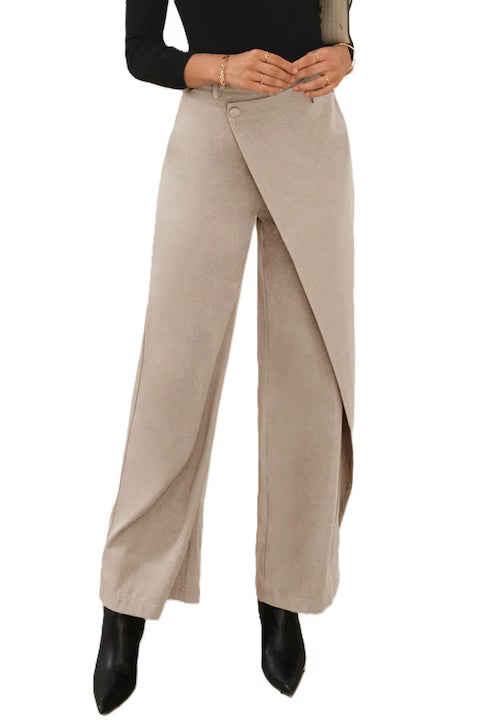 Pantaloni Dama, Drepti Cu Croiala Larga, Cu Patchwork Neregulat