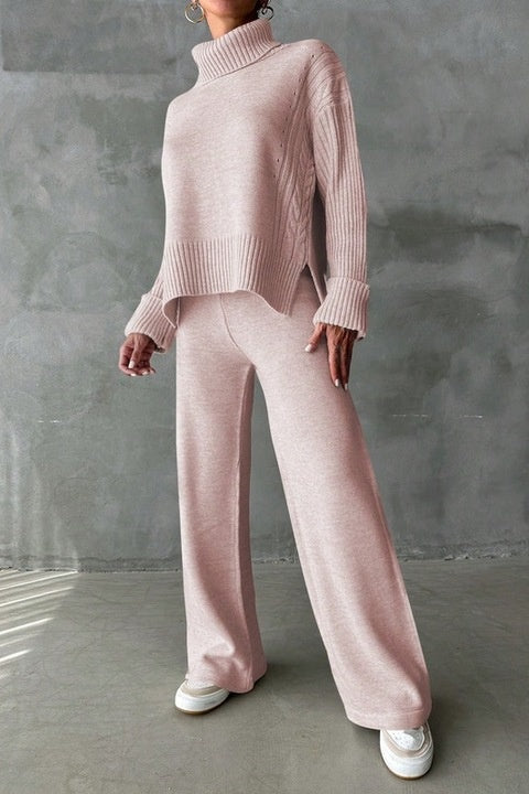 Trening Dama, Bluza Cu Guler Si Pantaloni Talie Inalta