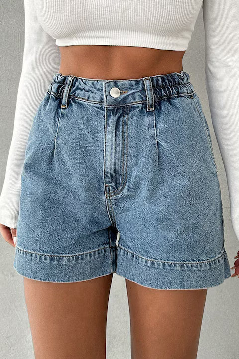 Blugi Dama Scurti, Cu Design Casual Si Talie Medie