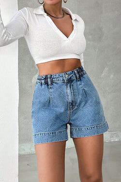 Blugi Dama Scurti, Cu Design Casual Si Talie Medie