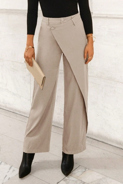 Pantaloni Dama, Drepti Cu Croiala Larga, Cu Patchwork Neregulat