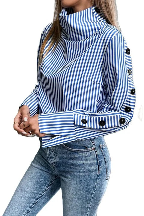 Camasa Dama, Casual/Eleganta, Nasturi Pe Maneca, Maneci Lungi