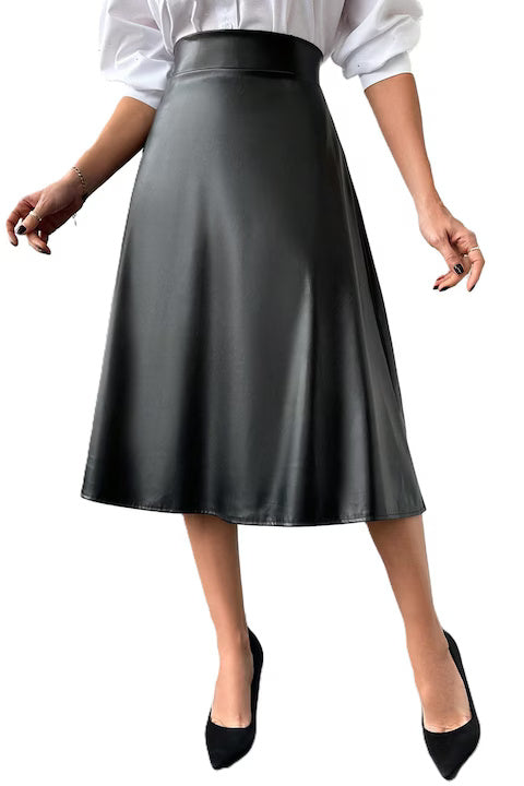 Fusta Dama Din Piele Ecologica, Evazata