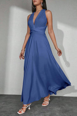 Rochie Dama, Eleganta, Lunga, Cu Spate Incrucisat