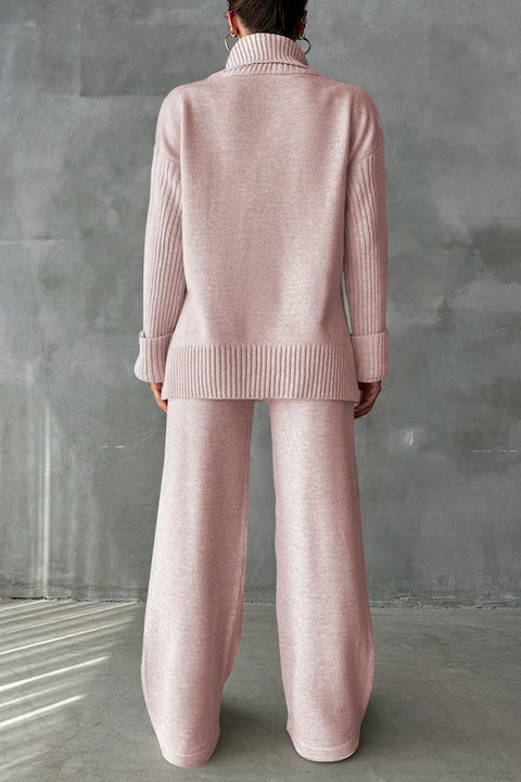 Trening Dama, Bluza Cu Guler Si Pantaloni Talie Inalta