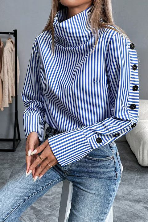 Camasa Dama, Casual/Eleganta, Nasturi Pe Maneca, Maneci Lungi