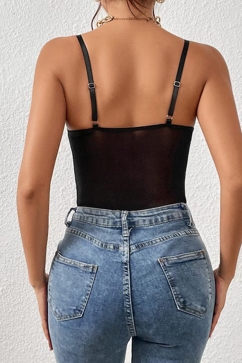 Body Dama, Bodysuit Cami Elegant, Cu Dantela