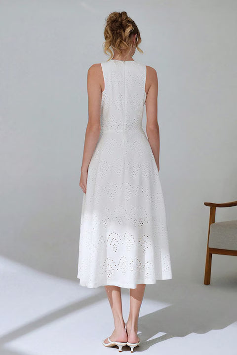 Rochie Dama, Lunga, Fara Maneci Cu Broderie