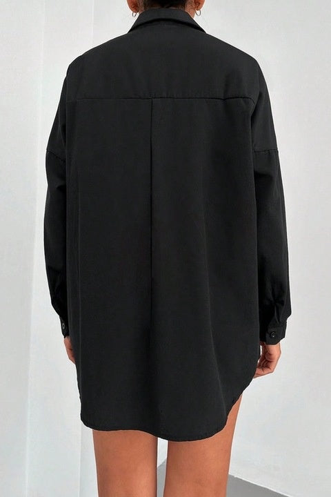 Camasa Dama, Bumbac, Casual, Eleganta, Decorata Cu Perle Si Margele