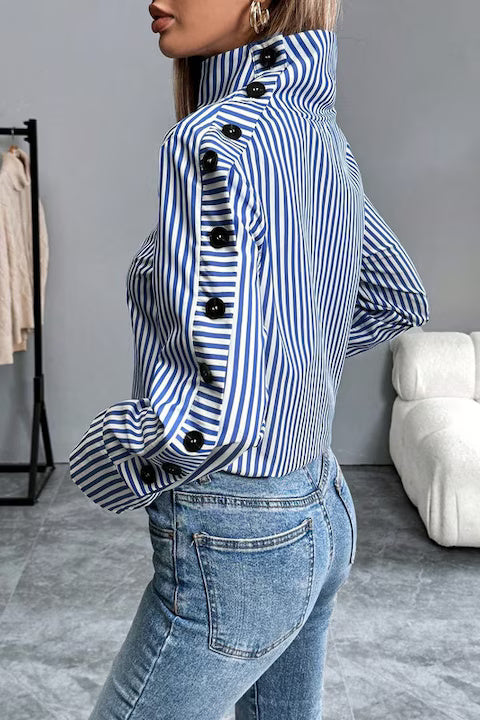 Camasa Dama, Casual/Eleganta, Nasturi Pe Maneca, Maneci Lungi