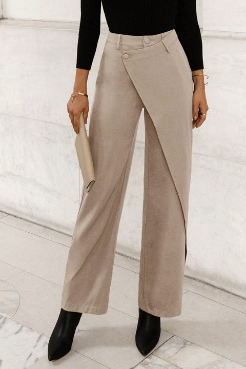 Pantaloni Dama, Drepti Cu Croiala Larga, Cu Patchwork Neregulat