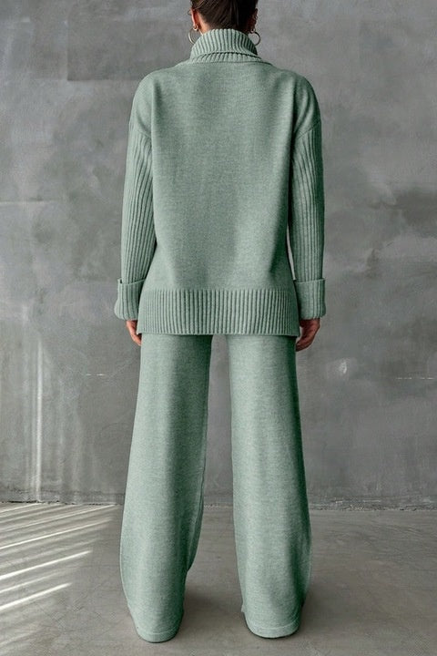 Trening Dama, Bluza Cu Guler Si Pantaloni Talie Inalta
