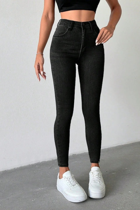 Blugi Dama, Talie Inalta, Croiala Skinny Fit