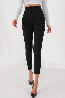 Pantaloni Dama, Eleganti, Croiala Slim Fit, Cropped