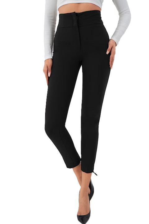 Pantaloni Eleganti Dama, Cu Talie Inalta Si Croiala Skinny