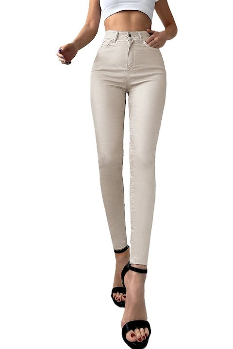 Blugi Skinny Jeans Cu Talie Inalta Pentru Femei