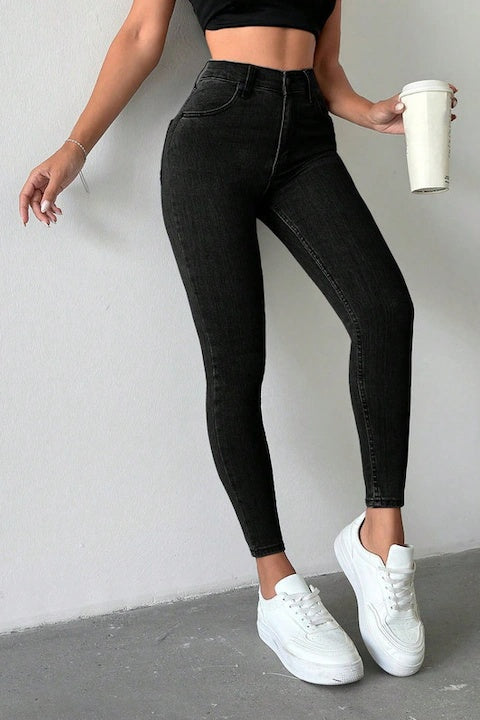 Blugi Dama, Talie Inalta, Croiala Skinny Fit