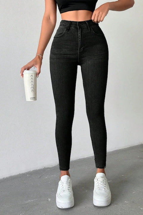 Blugi Dama, Talie Inalta, Croiala Skinny Fit